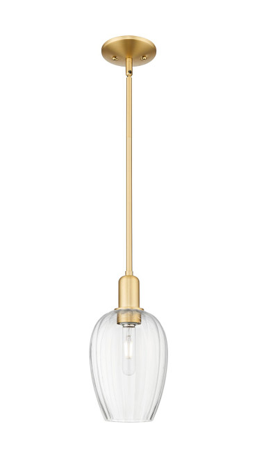 Innovations - 716-1S-SG-G457-6CL - One Light Mini Pendant - Arcadia - Satin Gold