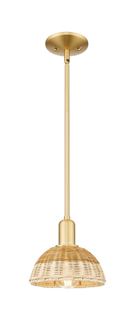 Innovations - 716-1S-SG-NBD2-75-NAT - One Light Mini Pendant - Arcadia - Satin Gold