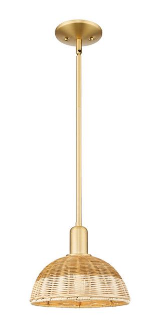 Innovations - 716-1S-SG-NBD2-9-NAT - One Light Mini Pendant - Arcadia - Satin Gold