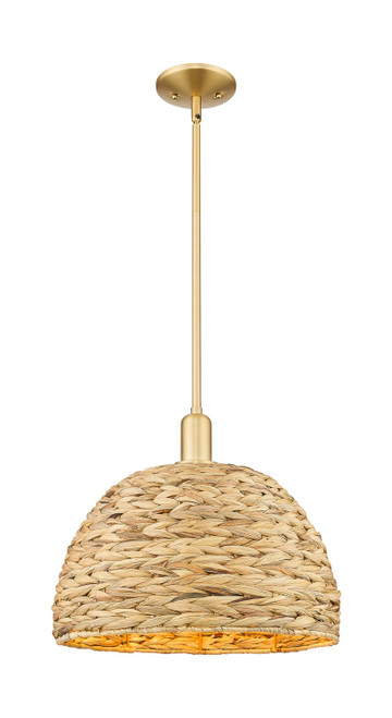 Innovations - 716-1S-SG-RBD-16-NAT - One Light Mini Pendant - Arcadia - Satin Gold