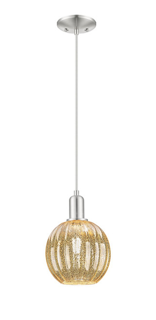 Innovations - 716-1S-SN-G458-7ME - One Light Mini Pendant - Arcadia - Brushed Satin Nickel