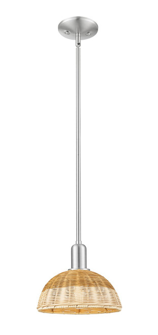 Innovations - 716-1S-SN-NBD2-9-NAT - One Light Mini Pendant - Arcadia - Brushed Satin Nickel