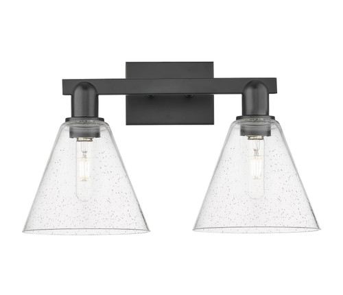 Innovations - 716-2W-BK-GBC-84 - Two Light Bath Vanity - Arcadia - Matte Black