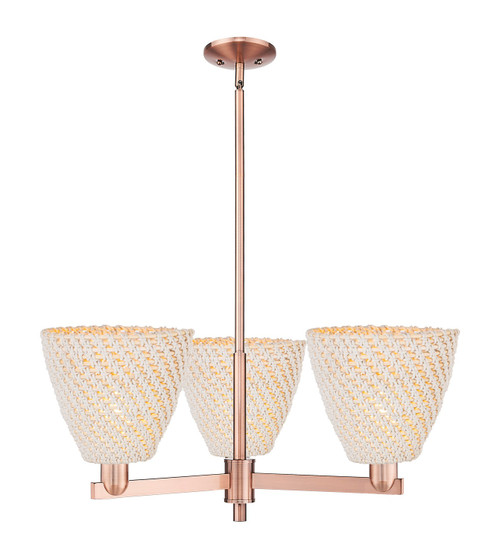 Innovations - 716-3CR-AC-NBD-9-NAT - Three Light Pendant - Arcadia - Antique Copper