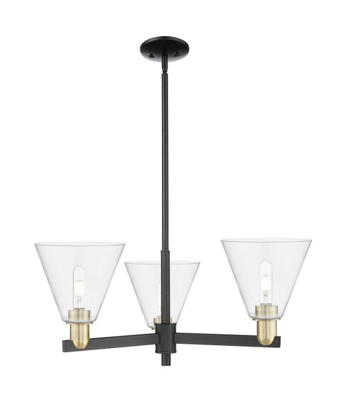 Innovations - 716-3CR-BAB-GBC-82 - Three Light Pendant - Arcadia - Black Antique Brass