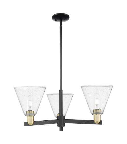 Innovations - 716-3CR-BAB-GBC-84 - Three Light Pendant - Arcadia - Black Antique Brass