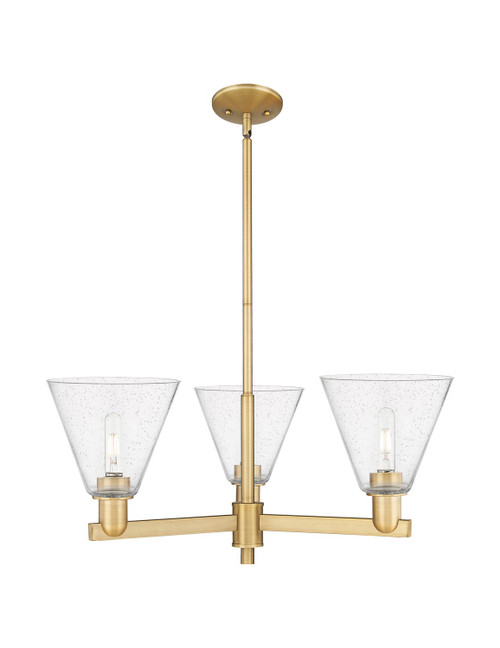 Innovations - 716-3CR-BB-GBC-84 - Three Light Pendant - Arcadia - Brushed Brass