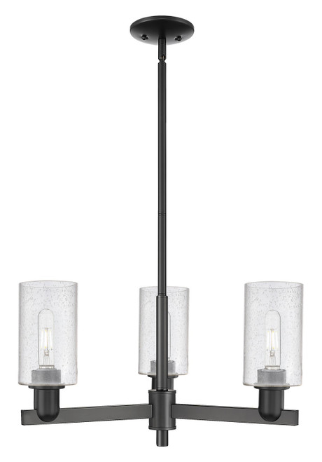 Innovations - 716-3CR-BK-G804 - Three Light Pendant - Arcadia - Matte Black