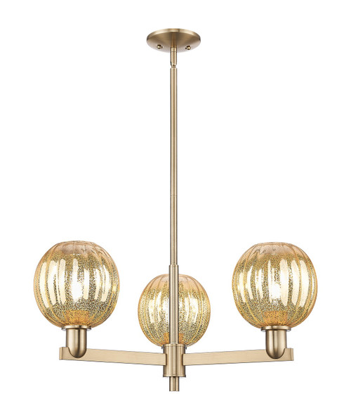 Innovations - 716-3CR-CB-G458-7ME - Three Light Pendant - Arcadia - Champagne Bronze