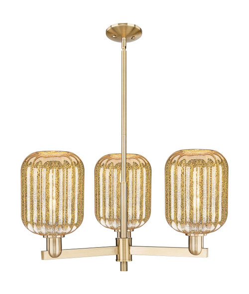 Innovations - 716-3CR-CB-G460-7ME - Three Light Pendant - Arcadia - Champagne Bronze