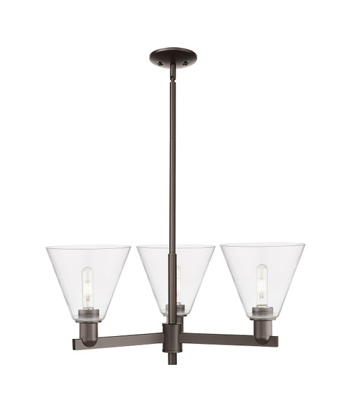 Innovations - 716-3CR-OB-GBC-82 - Three Light Pendant - Arcadia - Oil Rubbed Bronze