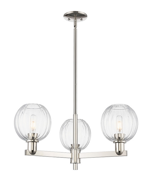 Innovations - 716-3CR-PN-G458-7CL - Three Light Pendant - Arcadia - Polished Nickel