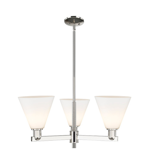 Innovations - 716-3CR-PN-GBC-81 - Three Light Pendant - Arcadia - Polished Nickel