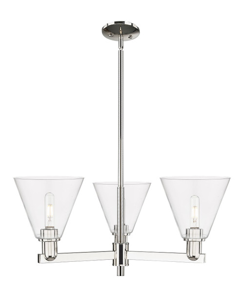 Innovations - 716-3CR-PN-GBC-82 - Three Light Pendant - Arcadia - Polished Nickel