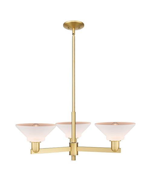 Innovations - 716-3CR-SG-G131 - Three Light Pendant - Arcadia - Satin Gold