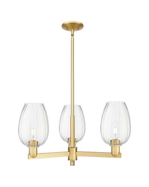 Innovations - 716-3CR-SG-G457-6CL - Three Light Pendant - Arcadia - Satin Gold