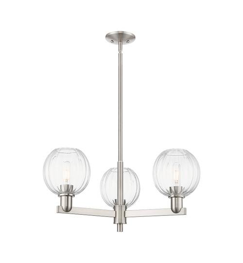 Innovations - 716-3CR-SN-G458-7CL - Three Light Pendant - Arcadia - Satin Nickel