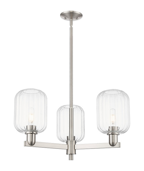 Innovations - 716-3CR-SN-G460-7CL - Three Light Pendant - Arcadia - Satin Nickel