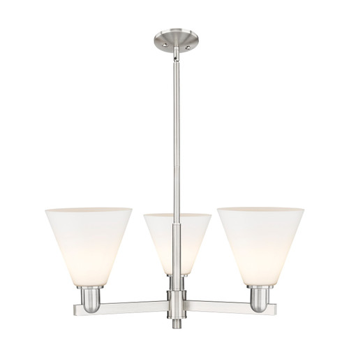 Innovations - 716-3CR-SN-GBC-81 - Three Light Pendant - Arcadia - Satin Nickel