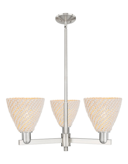 Innovations - 716-3CR-SN-NBD-75-NAT - Three Light Pendant - Arcadia - Satin Nickel