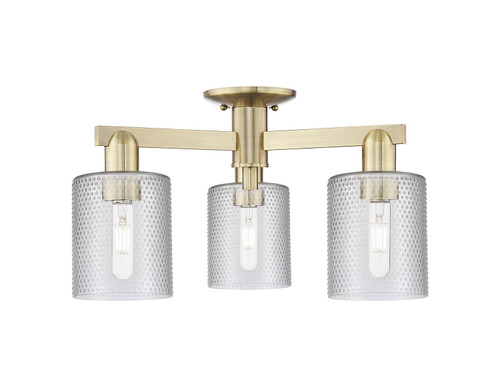 Innovations - 716-3F-AB-G112 - Three Light Semi-Flush Mount - Arcadia - Antique Brass
