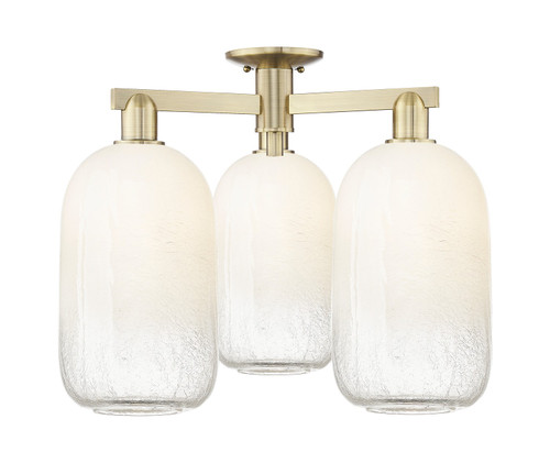 Innovations - 716-3F-AB-G482-7OP - Three Light Semi-Flush Mount - Arcadia - Antique Brass