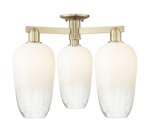 Innovations - 716-3F-AB-G484-7OP - Three Light Semi-Flush Mount - Arcadia - Antique Brass