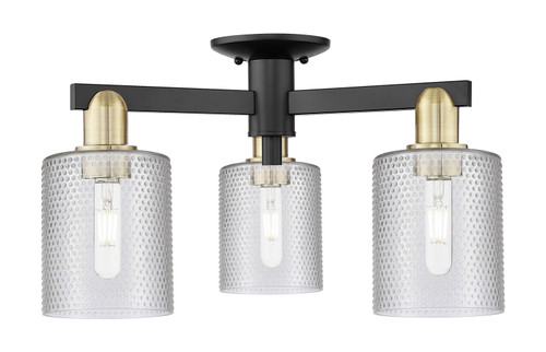 Innovations - 716-3F-BAB-G112 - Three Light Semi-Flush Mount - Arcadia - Black Antique Brass