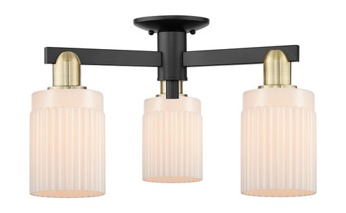 Innovations - 716-3F-BAB-G341 - Three Light Semi-Flush Mount - Arcadia - Black Antique Brass