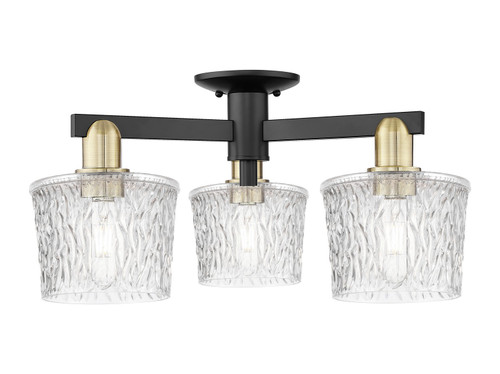 Innovations - 716-3F-BAB-G402 - Three Light Semi-Flush Mount - Arcadia - Black Antique Brass