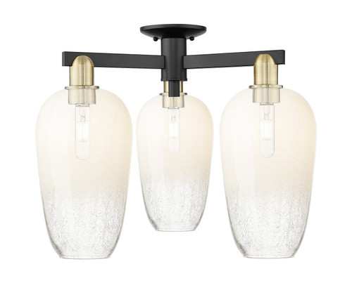Innovations - 716-3F-BAB-G484-7OP - Three Light Semi-Flush Mount - Arcadia - Black Antique Brass