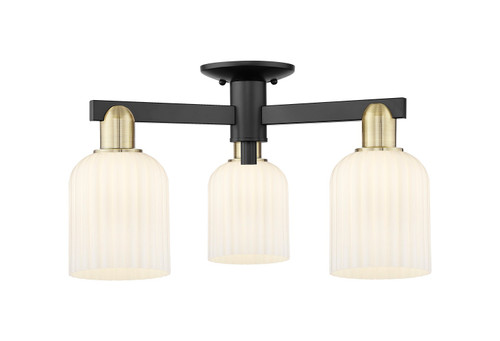 Innovations - 716-3F-BAB-G559-5GWH - Three Light Semi-Flush Mount - Arcadia - Black Antique Brass