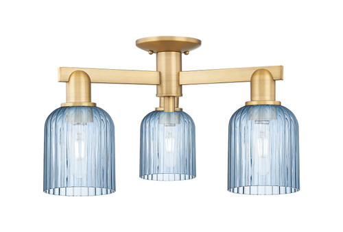 Innovations - 716-3F-BB-G559-5BL - Three Light Semi-Flush Mount - Arcadia - Brushed Brass