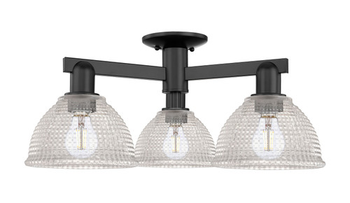 Innovations - 716-3F-BK-G422 - Three Light Semi-Flush Mount - Arcadia - Matte Black
