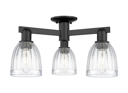 Innovations - 716-3F-BK-G442 - Three Light Semi-Flush Mount - Arcadia - Matte Black