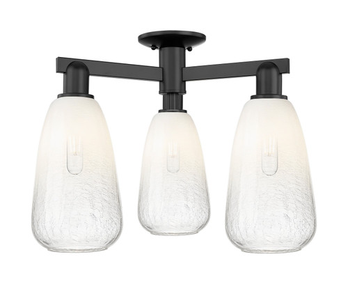 Innovations - 716-3F-BK-G480-6OP - Three Light Semi-Flush Mount - Arcadia - Matte Black