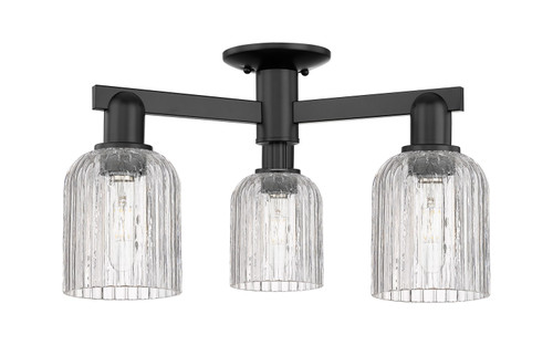 Innovations - 716-3F-BK-G559-5CL - Three Light Semi-Flush Mount - Arcadia - Matte Black