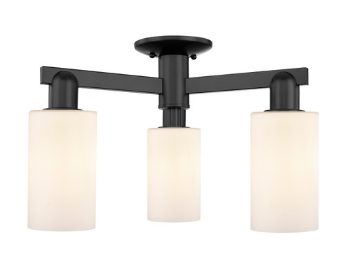 Innovations - 716-3F-BK-G801 - Three Light Semi-Flush Mount - Arcadia - Matte Black