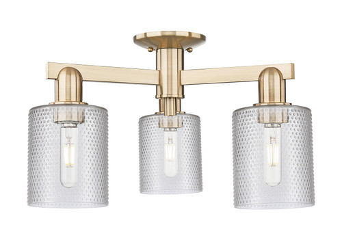 Innovations - 716-3F-CB-G112 - Three Light Semi-Flush Mount - Arcadia - Champagne Bronze