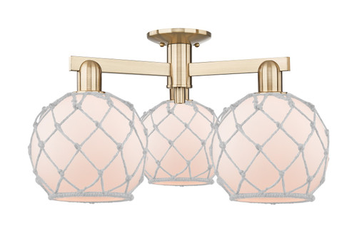 Innovations - 716-3F-CB-G121-8RW - Three Light Semi-Flush Mount - Arcadia - Champagne Bronze