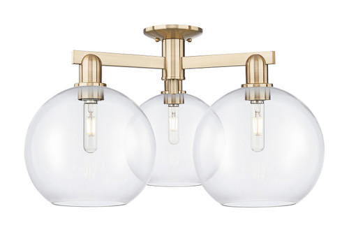 Innovations - 716-3F-CB-G122-10 - Three Light Semi-Flush Mount - Arcadia - Champagne Bronze