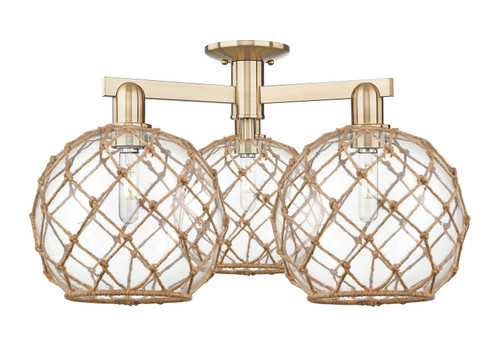 Innovations - 716-3F-CB-G122-10RB - Three Light Semi-Flush Mount - Arcadia - Champagne Bronze