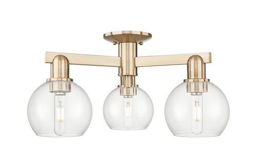 Innovations - 716-3F-CB-G122-6 - Three Light Semi-Flush Mount - Arcadia - Champagne Bronze