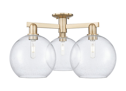 Innovations - 716-3F-CB-G124-10 - Three Light Semi-Flush Mount - Arcadia - Champagne Bronze