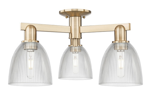 Innovations - 716-3F-CB-G382 - Three Light Semi-Flush Mount - Arcadia - Champagne Bronze