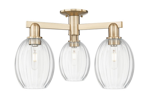 Innovations - 716-3F-CB-G459-6CL - Three Light Semi-Flush Mount - Arcadia - Champagne Bronze
