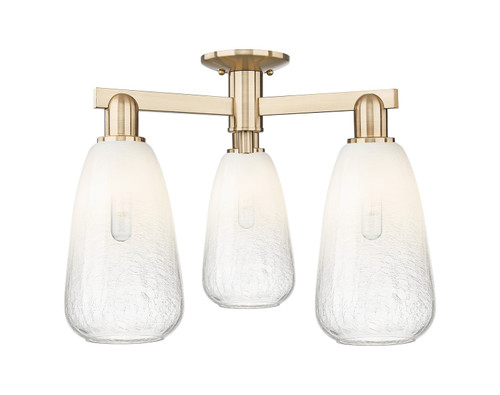 Innovations - 716-3F-CB-G480-6OP - Three Light Semi-Flush Mount - Arcadia - Champagne Bronze