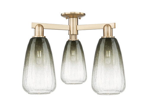Innovations - 716-3F-CB-G480-6SL - Three Light Semi-Flush Mount - Arcadia - Champagne Bronze
