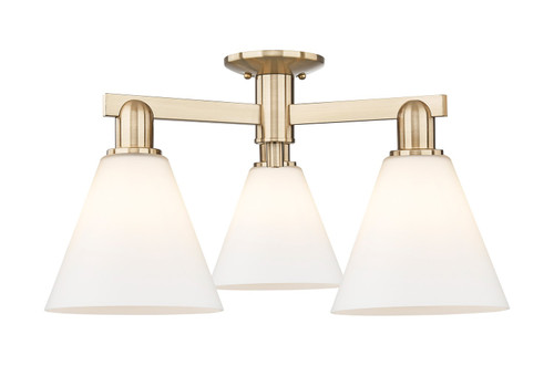 Innovations - 716-3F-CB-GBC-81 - Three Light Semi-Flush Mount - Arcadia - Champagne Bronze