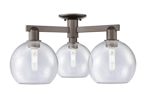 Innovations - 716-3F-OB-G124-8 - Three Light Semi-Flush Mount - Arcadia - Oil Rubbed Bronze